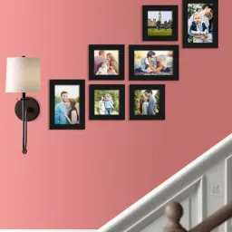 art street Loretta Set Of 7 Black Polyresin<br />Individual Collage Photo Frames-picture-31