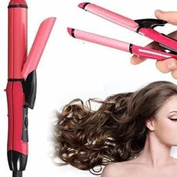 Cloudrevel NHC-2009 2 IN 1 Multi-Function Hair Straightener and Curler Device for woman (Pink) Hair Straightener-image-23