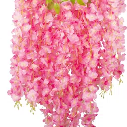4 Pcs Wisteria Garland | Artificial Hanging Plants for Home Party Wedding Decor Pink Westeria Artificial Flower-6