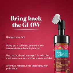Olivia Youthful Glow Face Cleansing Foam with Grapefruit Extract & Vitamin C - 150ml image 3