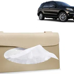 BT270-Car Sun Visor Tissue Box Holder PU Leather Paper Napkin Organizer Hanging Vehicle Tissue Dispenser-29