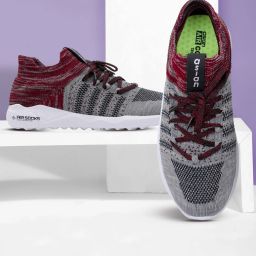 Airsocks-12 sports shoes for men | Latest Stylish Casual sport shoes for men |Maroon running shoes for boys | Lace up High Top Sock shoes for running, walking, gym, trekking & party Walking Shoes For Men-picture-3