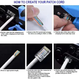 Etake (Pack of 50) RJ45 Connectors Modular 8 Pin Network Cable Plugs Connector Network Interface Card image 2