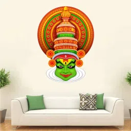 Happy Oonam Kerala Festival Kathakali Dance Face Wall Decals WP207-16