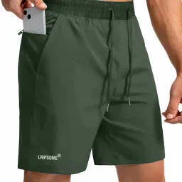 Solid Men Green Regular Shorts-image-20