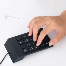 coolcold Wired Number Keyboard Slim Mini Numeric keyboard pad 18 Keys for Laptop Notebook Desktop Wired USB Handheld Laptop Keyboard Compatible with Desktop, Laptop, Mac image 3