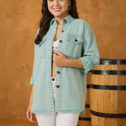 R.Code by The Roadster Life Co. Women Washed Denim Jacket-picture-40