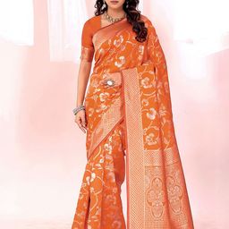 KALINI Ethnic Motifs Zari Banarasi Saree-picture-13
