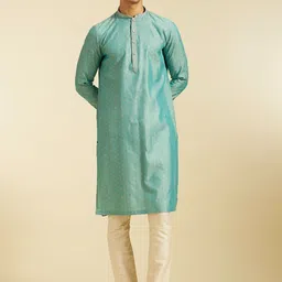 Diwas by Manyavar Floral Woven Design Mandarin Collar Straight Kurta-image-40