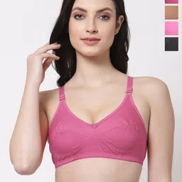 SHYAM SONS FLAIR Women Pack Of 4 Non Padded Dailywear Bra-image-66