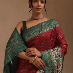 Soch Ethnic Motifs Woven Design Zari Saree-picture-12