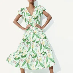 H&M Tiered-Skirt Poplin Dress-picture-30