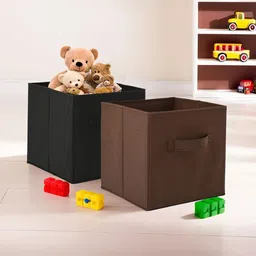 Kuber Industries Black & Brown 2 Pieces Drawer Organisers-15