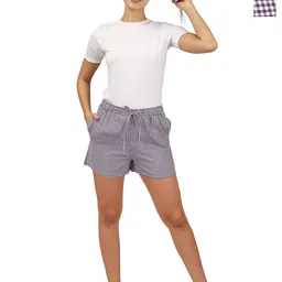 Klart Women Checked High-Rise Technology Shorts-image-70