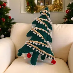 THROWPILLOW Green & Multicoloured Embellished Velvet Rectangle Cushion Covers-6