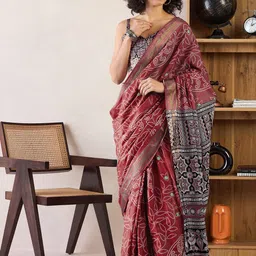 Anouk Rustic Bandhani Ready to Wear Bagru Saree-50