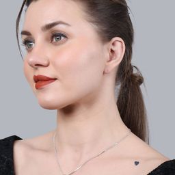 OPUS GEMS Women Silver-Plated Teardrop Shaped Pendants with Chains-image-54