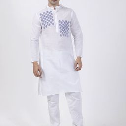DEVOILER Men Ethnic Motifs Printed Regular Kurta with Pyjamas-13