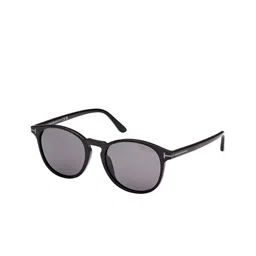 Tom Ford Men Grey Lens & Black Oval Sunglasses with-image-37