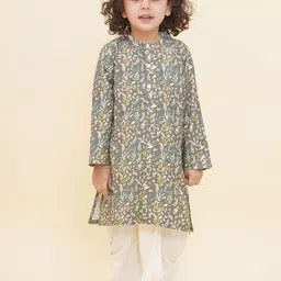Sethukrishna Boys Floral Printed Regular Kurta with Dhoti Pants-13