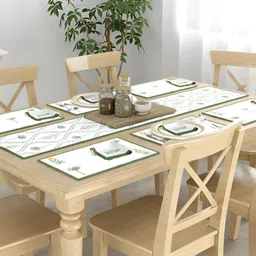 ROMEE Set Of 13 White & Floral Printed Table Linen Set image 4