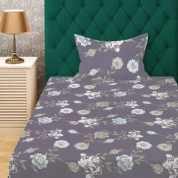 KLOTTHE Cotton Single Bed Size Bedsheet With 1 Pillow Covers 2.25 m X 1.50 m-image-46
