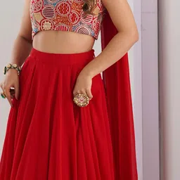 KALINI Embroidered Sequinned Ready to Wear Lehenga & Blouse With Dupatta image 2