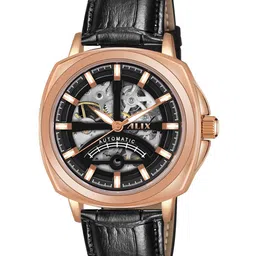 ALIX Men Dial & Leather Textured Straps Analogue Automatic Watch AL2911L_RGBB-2