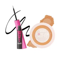 GLAM21 Set Of 2 Forever Matte Compact Powder - 9 g - Honey 06 & Xtreme Eyeliner - Black-4