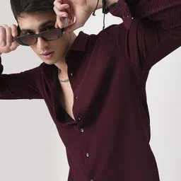 VASTRADO Men Classic Slim Fit Opaque Casual Shirt-picture-48
