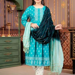 BAESD Girls Floral Printed Kurta with Palazzos And Dupatta-image-84