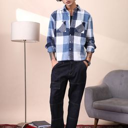 Campus Sutra Men Comfort Multi Stripes Checked Casual Shirt-image-17