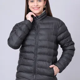 HOUSE OF VEDAS Women Lightweight Outdoor Bomber Jacket-image-63