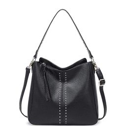 DressBerry Embellished PU Bucket Shoulder Bag-3