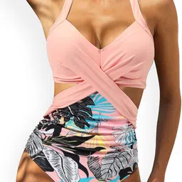 DressBerry Printed Halter Neck Bodysuit-picture-48