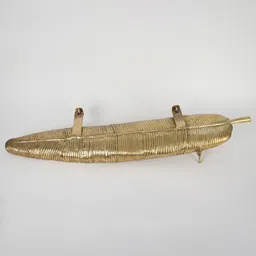 Exotic India Gold Toned Brass Water Conduit-picture-1