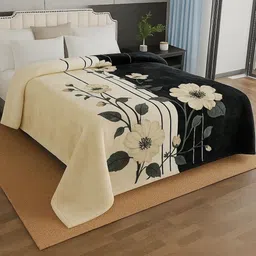Signature Floral Mink Mild Winter 500 GSM Double Bed Blanket-picture-12