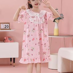 INCLUD Girls Teddy-Bear Printed Nightdress-image-37