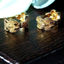 Anouk Leaf Shaped Hoop Earrings-image-11