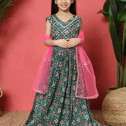 Readiprint Fashions Girls Printed Ready to Wear Lehenga & Blouse With Dupatta-image-24