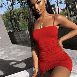 StyleCast Shoulder Straps Bodycon Dress-image-57