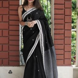 Mitera Floral Print Banarasi Saree-picture-15