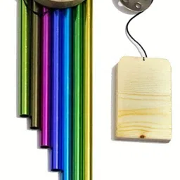 7 Pipe Wind Chimes for Home Balcony Garden Positive Energy Chimes for Home Decor Wood, Aluminium Windchime-image-75