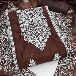 HERE&NOW Embroidered Unstitched Dress Material-picture-35