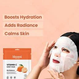 BHOOMI HERBAL INDIA Vitamin C Sheet Mask - 20 ml image 2