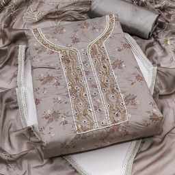 DIVASTRI Embellished Unstitched Dress Material-picture-43