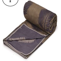 Myntra Elegant Homes Purple 2 Pieces Printed Microfiber AC Room 150 GSM Single Bed Dohar-picture-15