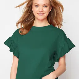 Trendyol Women Extended Sleeves Applique T-shirt-image-18