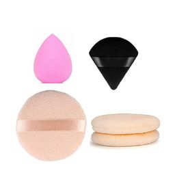Beautiflame Set Of 5 Round Powder Sponge Puff With Blender & Triangle Puff image 4