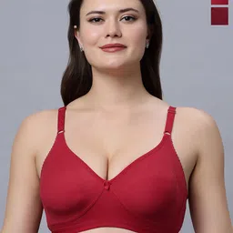 In Care Pack Of 2 Pure Cotton Underwired Non Padded T-shirt Bra-image-28